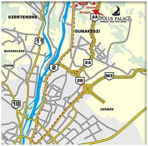 Polus Palace Thermal Golf Club Hotel - map of God - Polus Palace Golf Club Hotel God - Thermal and Wellness Hotel